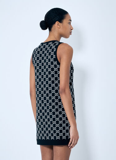 Gucci GG Wool-Blend Jacquard Dress Black guc0259010