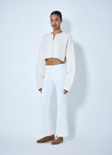 TOTEME Flared Denim Trousers White tot0264010