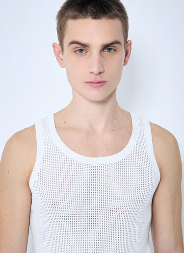 Dries Van Noten Merit Knit Tank Top White dvn0160019