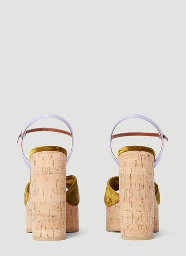Saint Laurent Bianca St Heaven Platform Heels Gold sla0251180