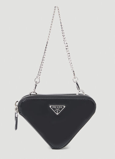 Prada Contenitori Mini Chain Wallet Black pra0252065