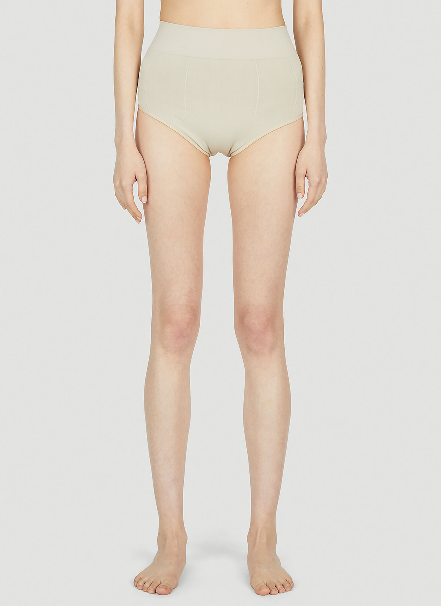 Shop Rick Owens High Waisted Underpants In Beige