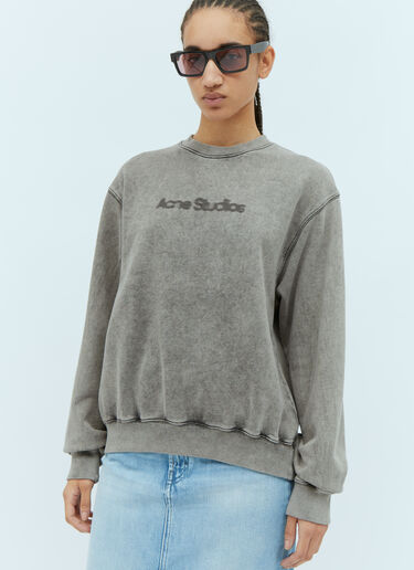 Acne Studios Blurred Logo Sweatshirt Grey acn0254030