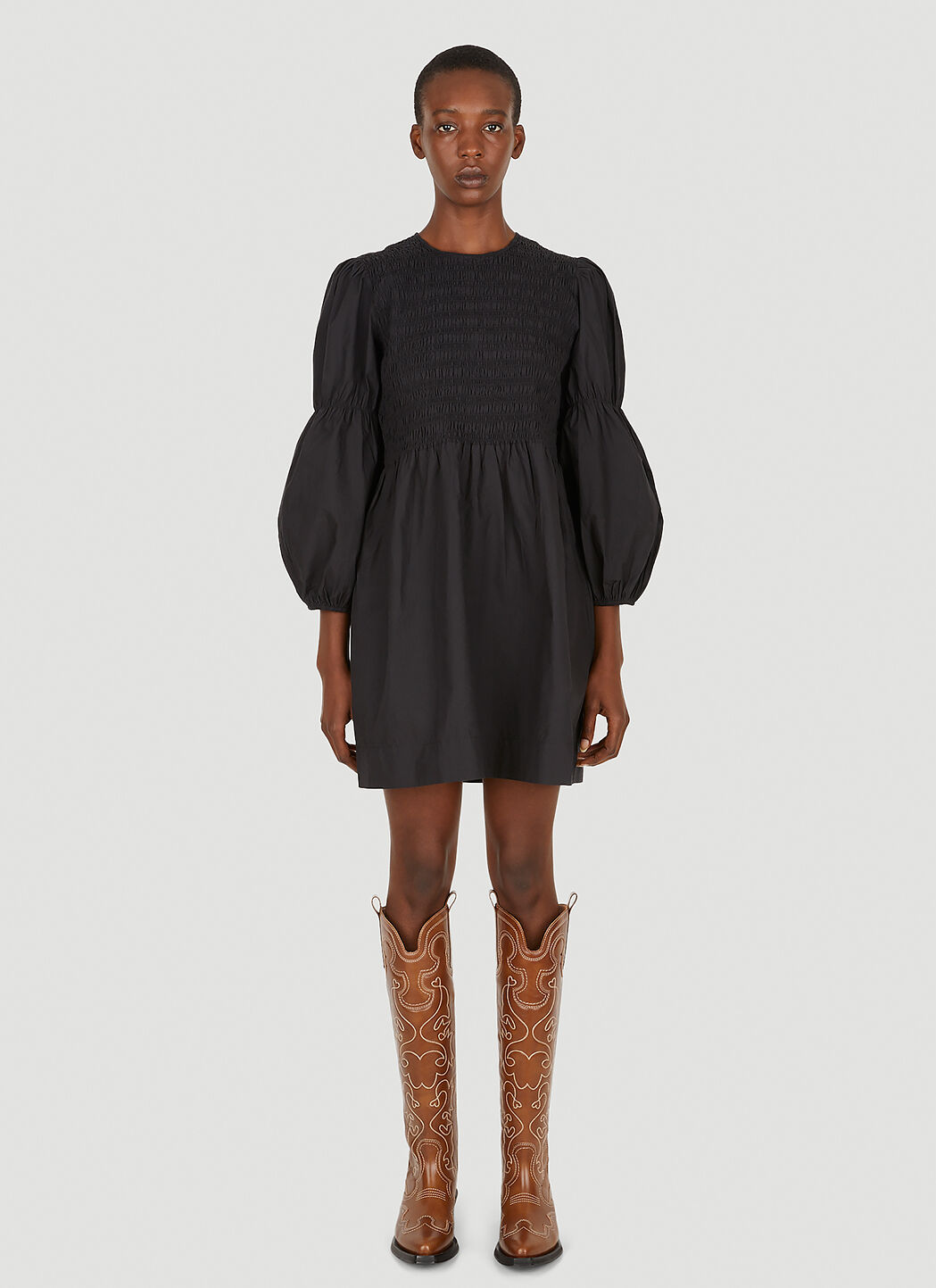 Puff sleeve smock top new arrivals
