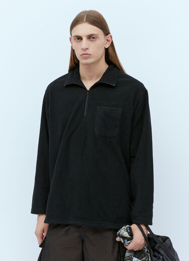 Engineered Garments Zip-Up Mock Knit Sweater Black egg0154008