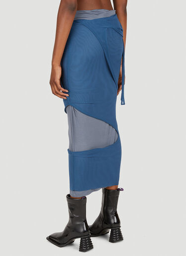 Mainline:RUS/Fr.CA/DE Panelled Mid Length Skirt Blue mai0249002