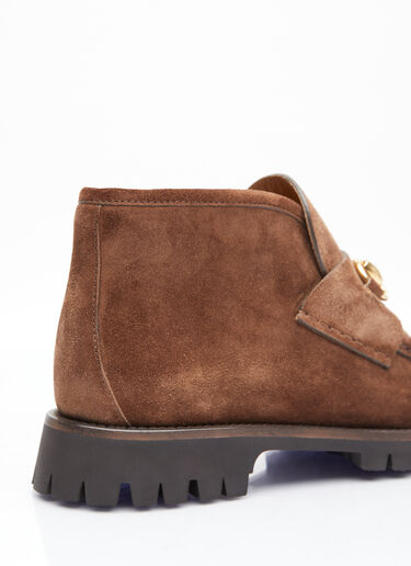 Gucci Horsebit Ankle Boots Brown guc0254026