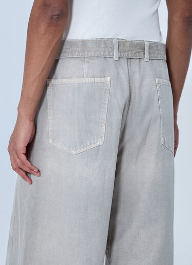 Lemaire Wide-Leg Denim Culottes Beige lem0164012