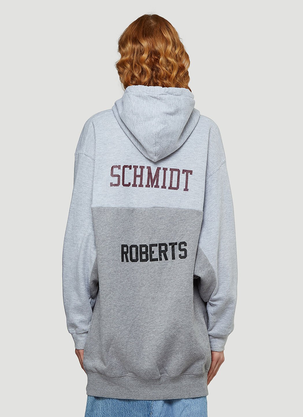 Men contrast panel letter print hooded sweatshirt with drawstring pants shop