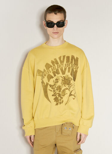 Lanvin x Future Logo Print Sweatshirt Yellow lvf0157007