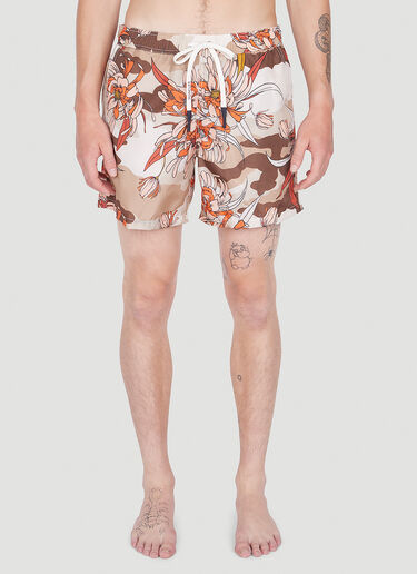 Moncler Floral Swim Shorts Beige mon0152009