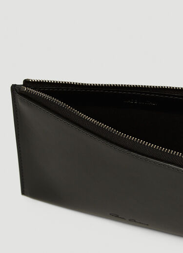 Rick Owens Zip Around Wallet Black ric0147037