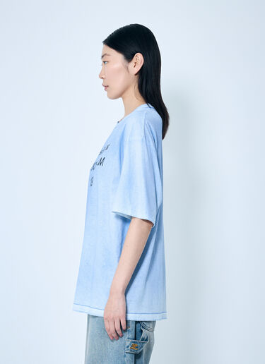 Acne Studios Logo Print T-Shirt Blue acn0259029