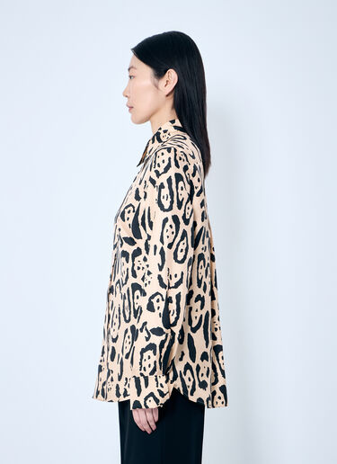 Sportmax Animal-Print Shirt Beige spx0259003