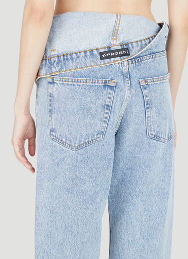 Y/Project Asymmetric Waist Jeans Blue ypr0254019