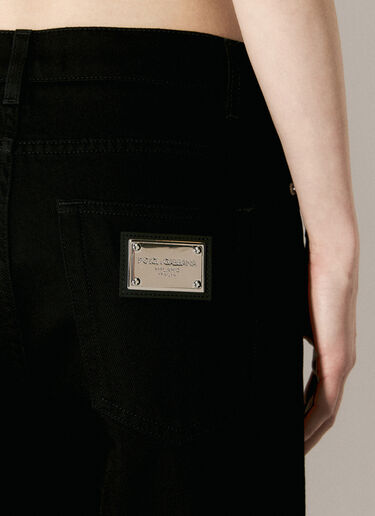 Dolce & Gabbana Logo Plaque Loose Jeans Black dol0255008