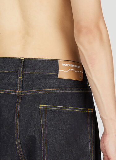 7 Moncler Fragment Text Print Jeans Black mfr0154004