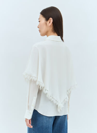 Knotted Heritage Cape Blouse Chloé Knotted Heritage Cape Blouse White chl0257007