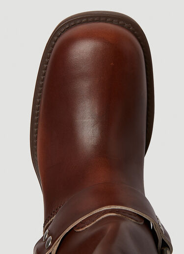Miu Miu Motorcycle Boots Brown miu0250055