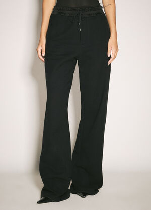 Max Mara Logo Embroidery Track Pants White max0259006