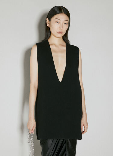 Cashmere Knit Vest Rick Owens Cashmere Knit Vest Black ric0254011