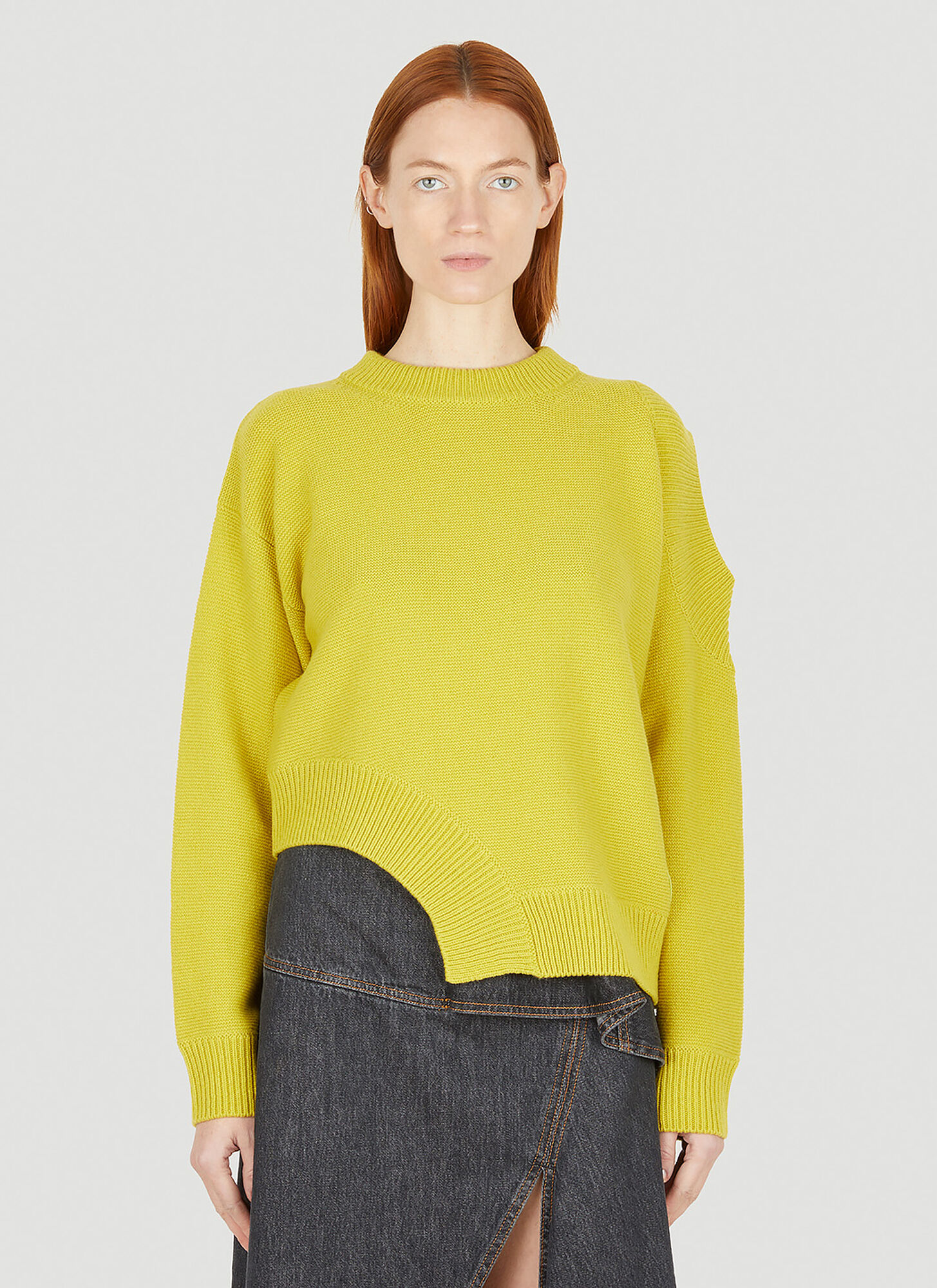 Shop Stella Mccartney Regenerated Cut Out Sweater In Green
