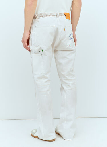 Gallery Dept. Painted Carpenter Flared Jeans White gdp0153044