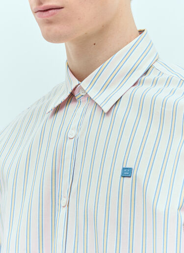 Acne Studios ストライプ ボタンアップシャツ ピンク acn0155011