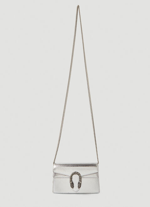 Bottega Veneta Dionysus Lamé Super Mini Shoulder Bag Silver bov0252020