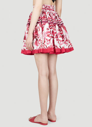 Dolce & Gabbana Majolica Print Skirt Pink dol0253001