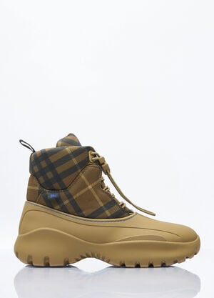 Burberry Check Scoot Trek Boots Green bur0158010