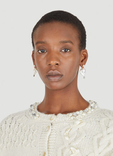 Simone Rocha Baroque Pearl Earrings White sra0248009