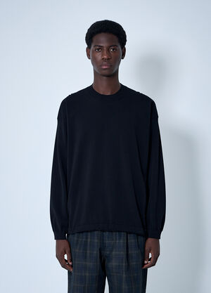 Comme des Garçons Homme ロゴプリントコットンセーター  ブラック cdh0160006