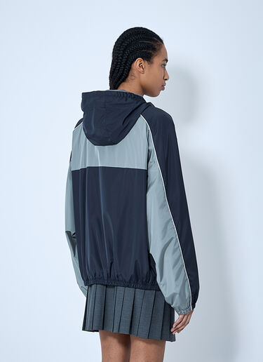 Miu Miu Technical Silk-Blend Hooded Jacket Black miu0260061