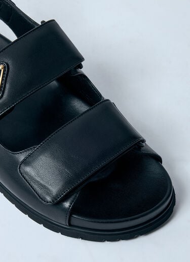 Prada Padded Leather Sandals Black pra0260004