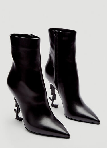 Saint Laurent Opyum YSL Heeled Boots Black sla0244018