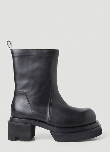 Rick Owens Tread Sole Leather Boots Black ric0148014