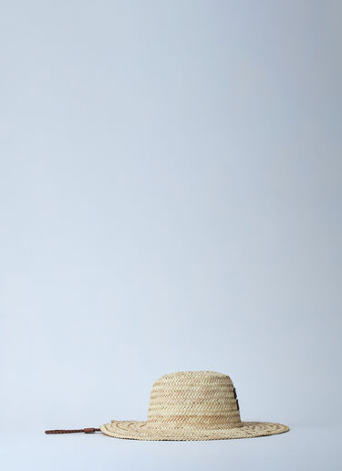 Miu Miu Palmetto Hat Beige miu0256032