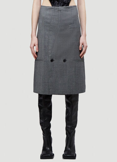 Vetements Tailored Pencil Skirt Grey vet0243005