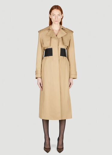 Alexander Wang Logo Elastic Trench Coat Beige awg0251001