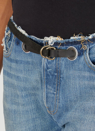Ripped Waistband Belted Jeans Bonum Ripped Waistband Belted Jeans Blue bon0348010