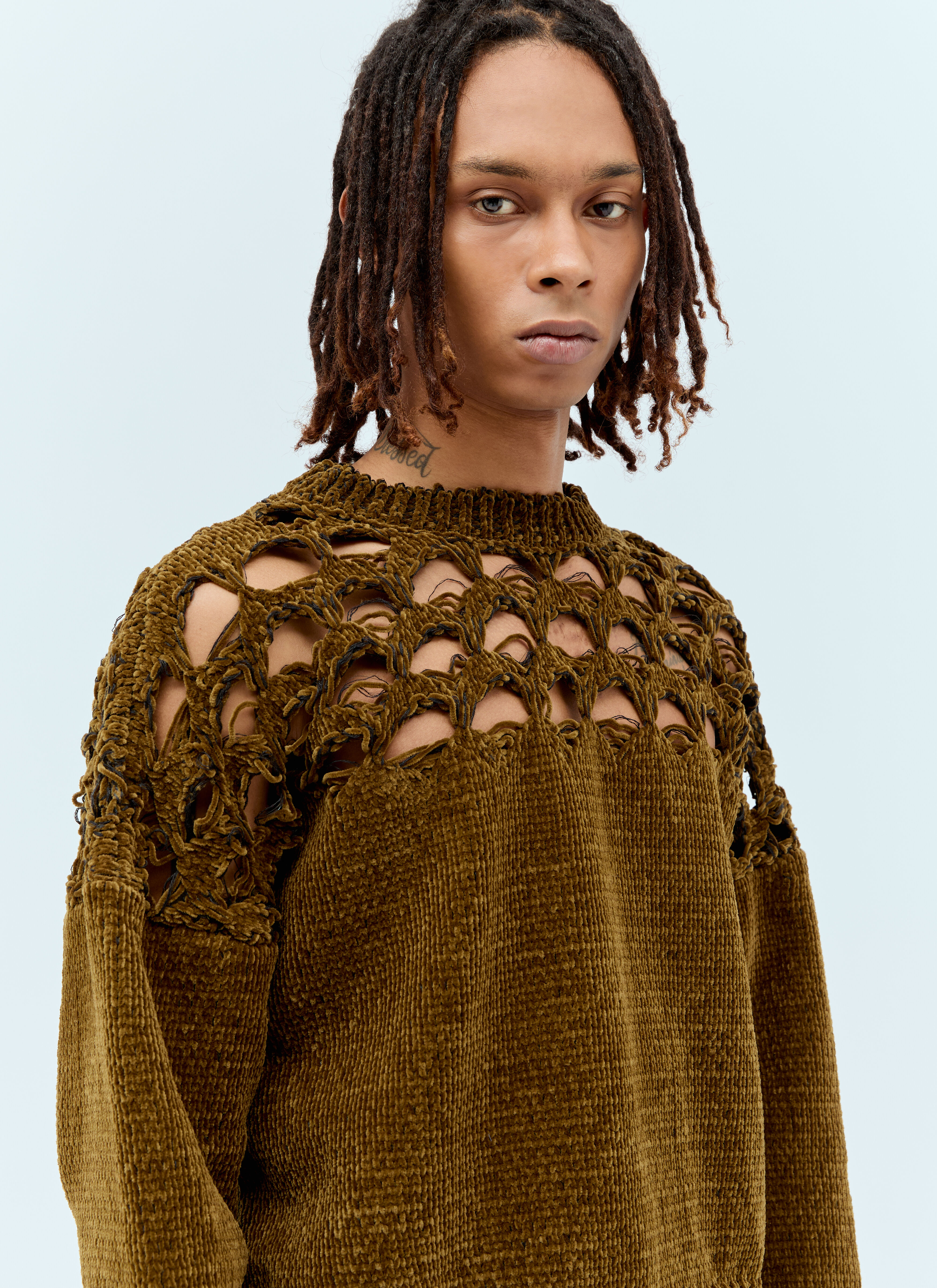Velour knit sweater outlet
