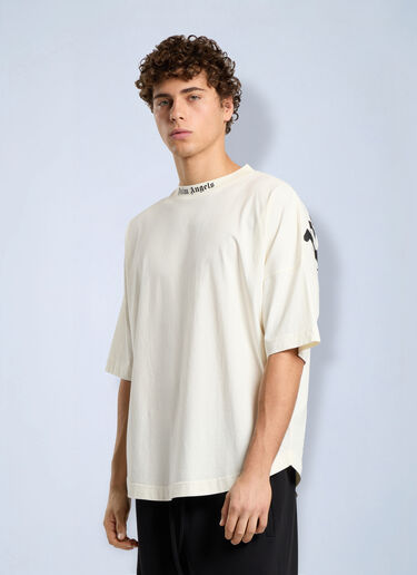 LN-CC® - Palm Angels: Classic Logo Oversized T-Shirt - White Palm Angels Classic Logo Oversized T-Shirt White pma0166124