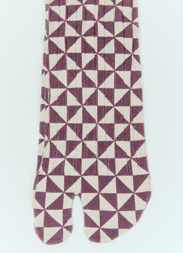 Dries Van Noten Check Socks Purple dvn0256037