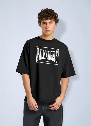LN-CC® - Palm Angels: Vintage Box Logo Loose T-Shirt - Black Palm Angels Vintage Box Logo Loose T-Shirt Black pma0166270