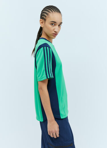 ロゴアップリケ フットボールTシャツ adidas by Wales Bonner ロゴアップリケ フットボールTシャツ グリーン awb0354010