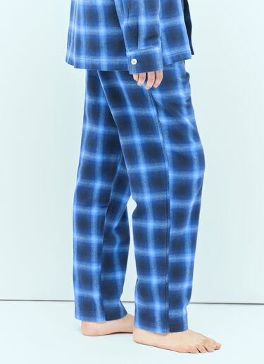 Tekla Plaid Pyjama Pants Navy tek0355009