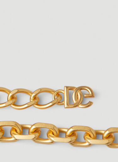 Dolce & Gabbana Logo Charm Chain Bracelet Gold dol0147092