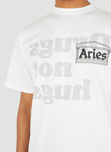 Aries Drugs Not Hugs Reversible T-Shirt White ari0148005