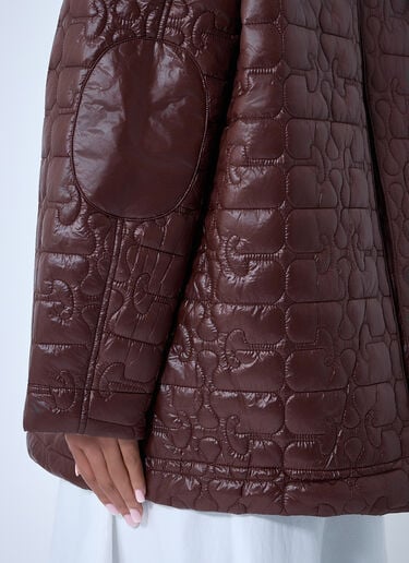 GANNI Quilted Jacket Brown gan0263009